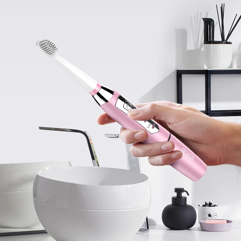 SEAGO Electric Toothbrush Sonic Adult Battery Tooth Brushes Gum Health Waterproof Best Gift with 3 Replacement Brush Heads SG910 SEAGO Electric Toothbrush Sonic Adult Battery Tooth Brushes Gum Health Waterproof Best Gift with 3 Replacement Brush Heads SG910