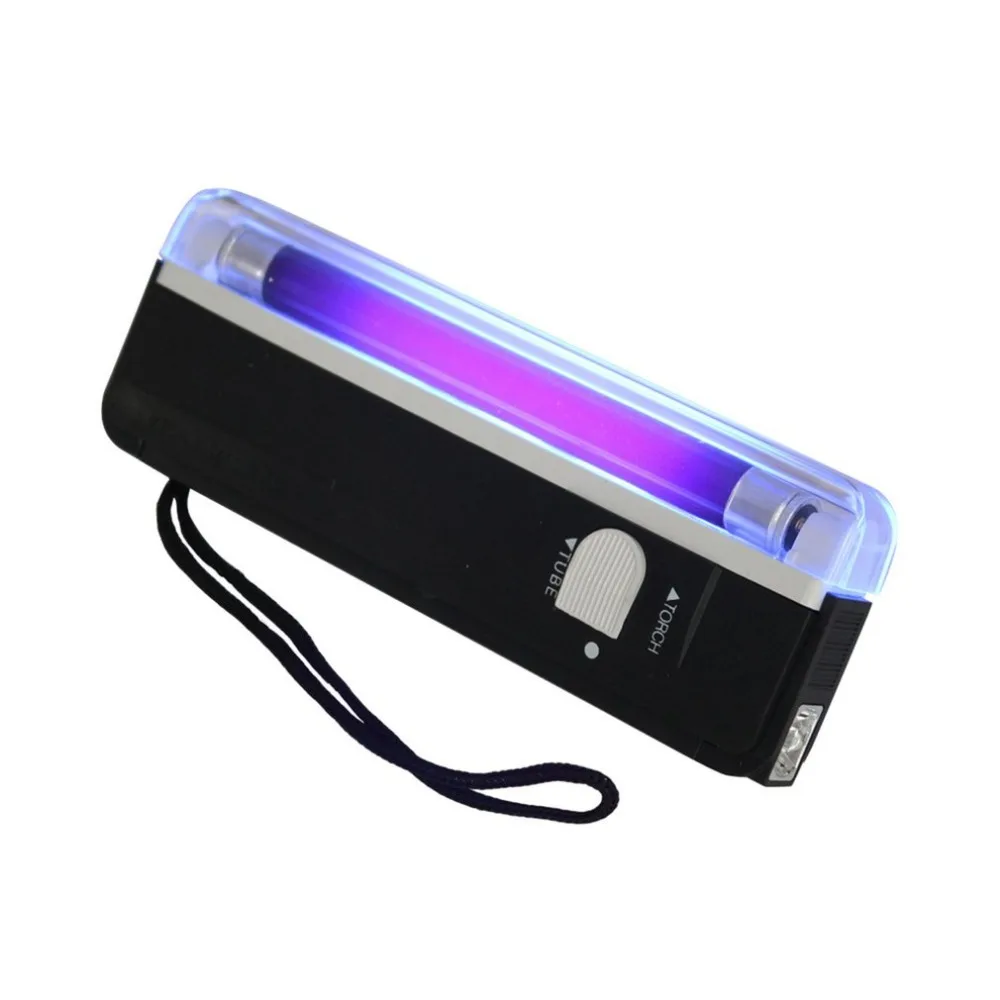 

Portable Out Tool Handheld Money Detector UV Lamp Forge Money Test Currency Bank Note Detector Battery Powered LED Flashlight