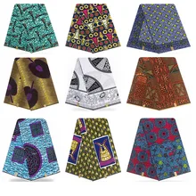 Горячая Распродажа, африканская ткань, Африканские Восковые принты, ткань tissus, восковые ткани для пэчворка, 6 ярдов, хлопок, Анкара, ткань HH-A2