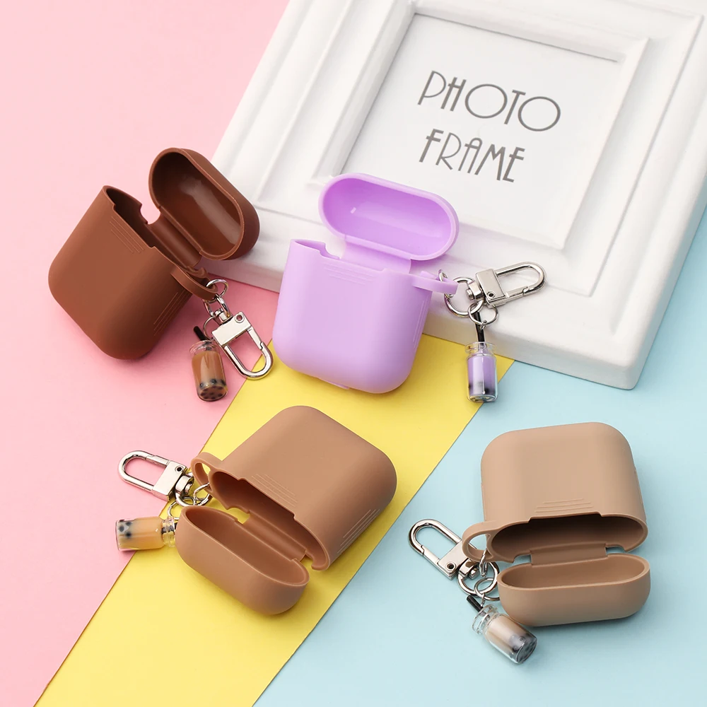 

Protective Case for AirPods Silicone Soft shell for Wireless Bluetooth Earphone Cover Anti-fall Case Cover for Air Pods