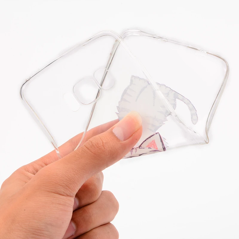 GerTong Silicone Painted Case For Samsung Galaxy S8 Plus S7 S6 Edge Plus A5 2017 A3 A7 2016 Cover Case Cartoon Animal Pet Cat