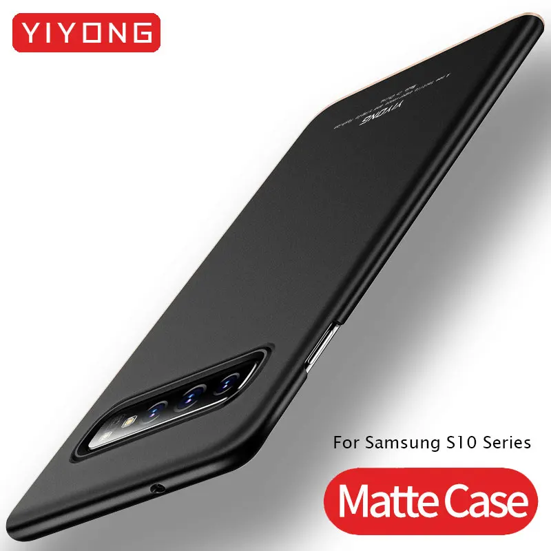 

Case For Samsung Galaxy S10 S9 Plus Cover YIYONG Luxury Slim Matte Coque For Samsung S10E Frosted Hard Back Cover S 10 S 9 Plus