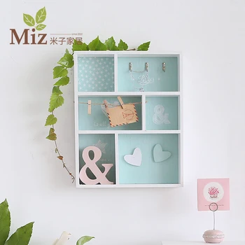 

Rack Hanging Wall Decoration Storage Box Home Furnishing American Key Hook Incorporated Living Room Wall Shelf Decor