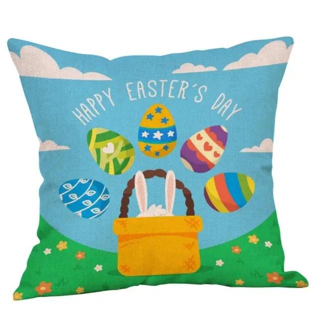 Happy Easter cushion covers for sofa cushion cover rabbit throw pillows