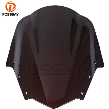 

POSSBAY Universal Motorcycle Windshield Deflector Windscreen Bike Wind Deflector Cafe Racer For Yamaha FZ1 Fazer FZ1S FZS1000S