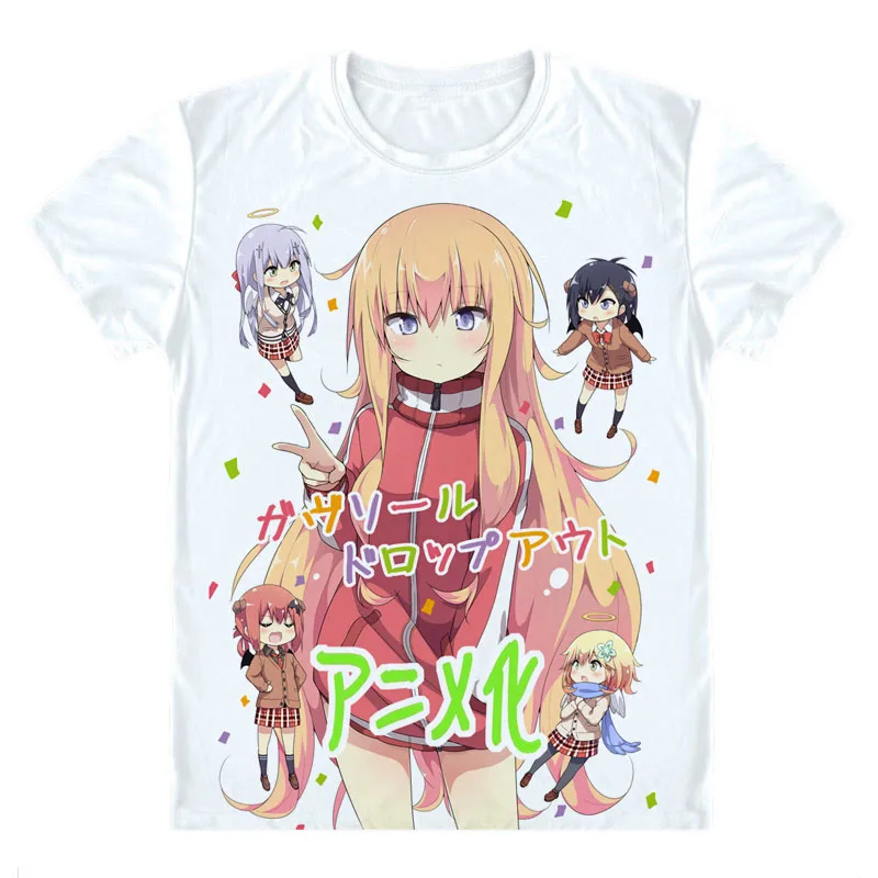 

New Anime Gabriel DropOut t-shirt Fashion Tenma Gabriel White Men t-shirt Women milk silk Short-sleeve Tees tops