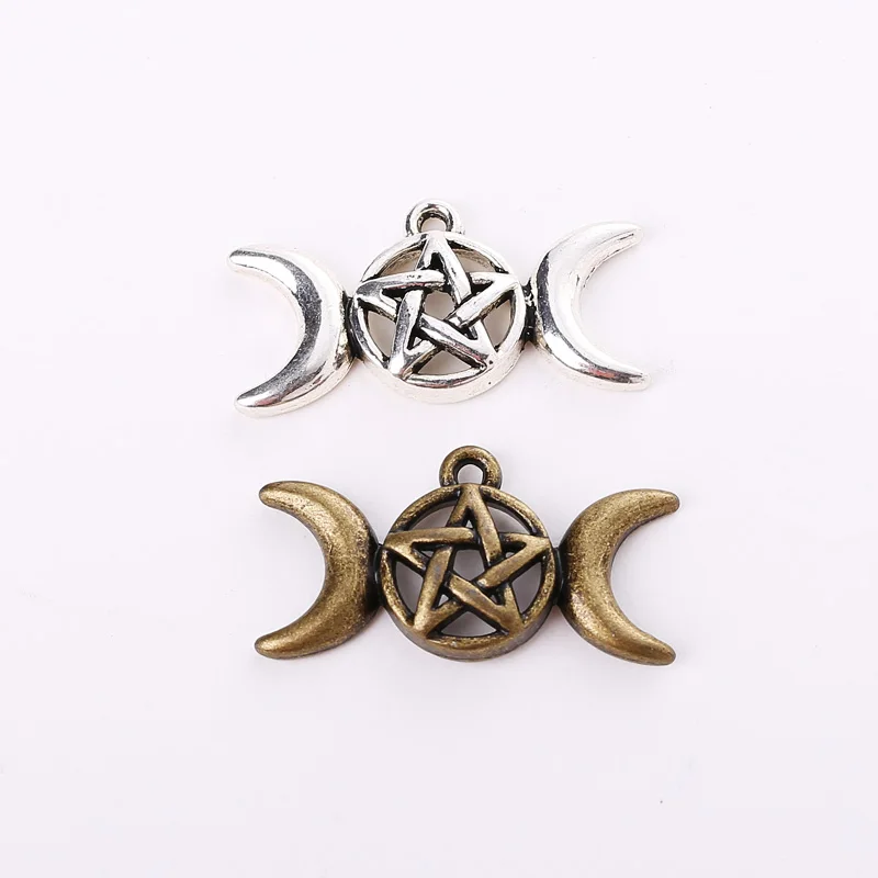 Vintage Metal Pentagram Charms Accessories Classic Handmade Fashion DIY Pendnats for Jewelry Making 30pieces/lot | Украшения и