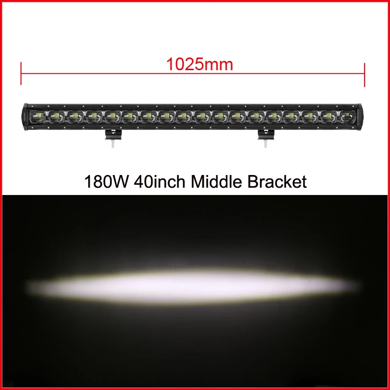 6D объектива 30 Вт 60 Вт 120 Вт 210 Вт однорядные светодиодный светильник бар для 4WD отражатели ATV для прицепа светодиодный светильник бар вождения светильник для внедорожники - Цвет: 40 Inch 180W x1