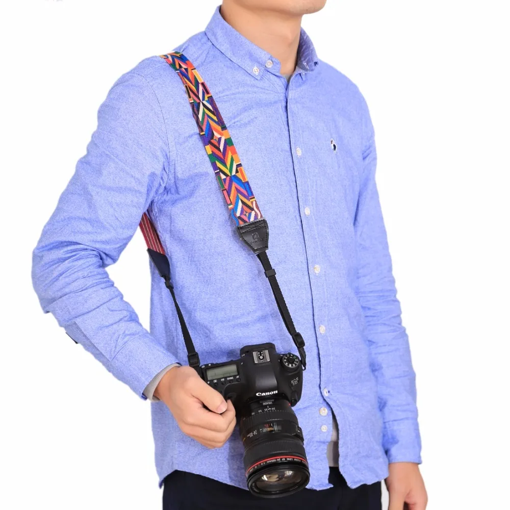 PULUZ Ретро этнический стиль многоцветная серия плечевой шейный ремень для камеры ремень для sony, Canon, SLR/DSLR камеры s