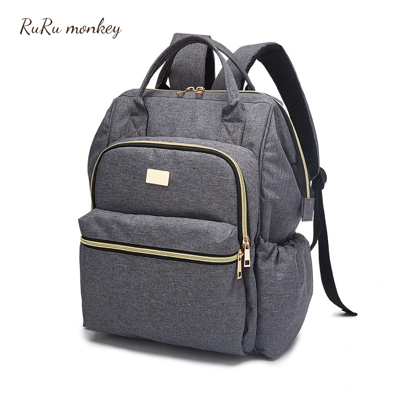 

RURU monkey Fashion Mummy Bag Maternity Bag Large Capacity Backpack Diaper Mummy Bags For Baby Care Nappy Backpack Mujer Bags