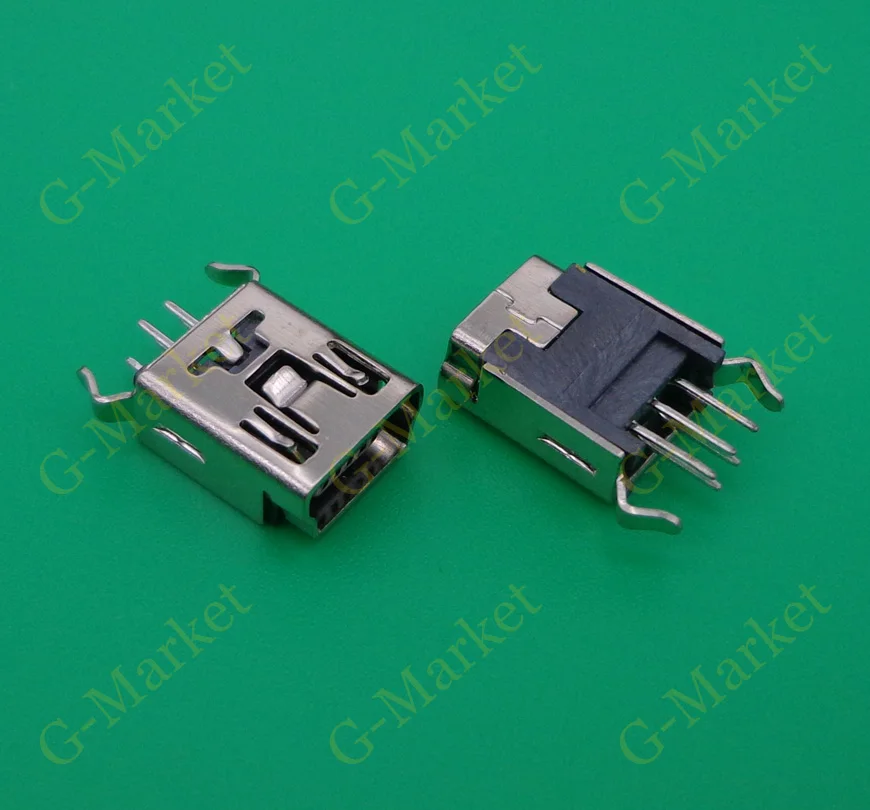 100X мини USB разъем для зарядки Philips 180 градусов изгиб ног женский порт передачи