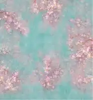 8x8FT Light Pink Floral Flowers Branch Turquoise Wall Newborn Baby Kids Photo Studio Backdrops Background Vinyl 240cm x 240cm