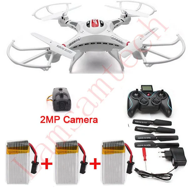 

3 BatteriesJJRC H8C Mini Phantom 2 FPV Drone 2.4G 4CH 6-Aixs RC Quadcopter Helicopter with 2MP Camera VS Syma X5C Hubsan H107D