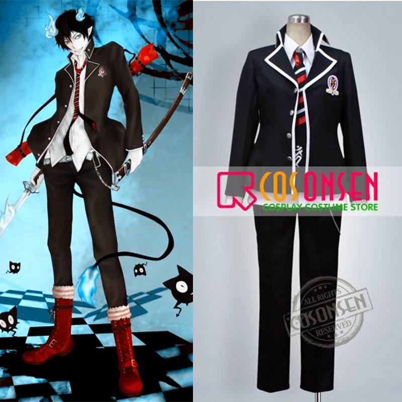 COSPLAYONSEN High Quaility Ao no Blue Exorcist Rin Okumura Yukio Cosplay Costume JP School Uniform Full Set All Size | Тематическая