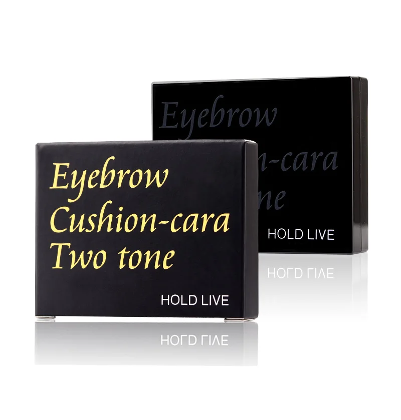 HOLD LIVE Eyebrow Cushion-cara Two Tone Gel Double Color Air Cushion Eyebrow Powder Palette With Brushes For Eyes Makeup
