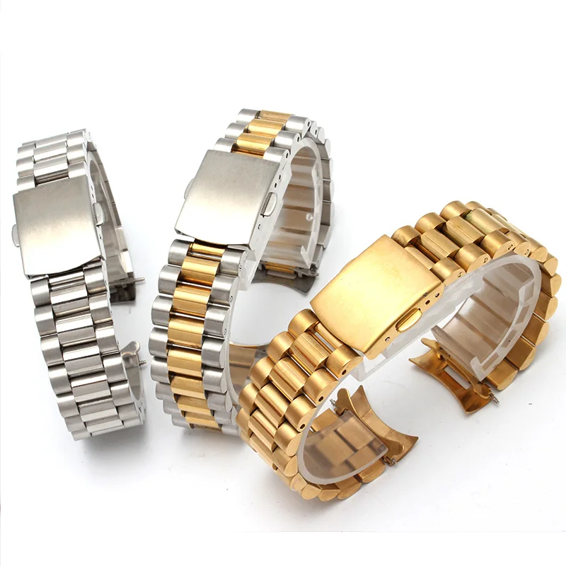 

Watch Accessories Men's Stainless Steel Bracelet Universal Applicable for Casio Seiko18 20mm Women's Sports Strap Folding Buckle