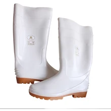 Белые непромокаемые сапоги с толстой подошвой из говядины и щелочей; непромокаемые сапоги;