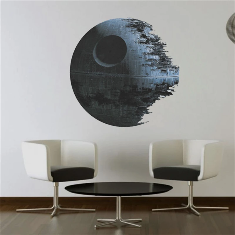 Death Star Wars Poster Wall Stickers Movie Wall Decals Art Boys Nursery Wallpaper Kids Wall Paper Kids Room Home Decoration In Wall Stickers From Home
