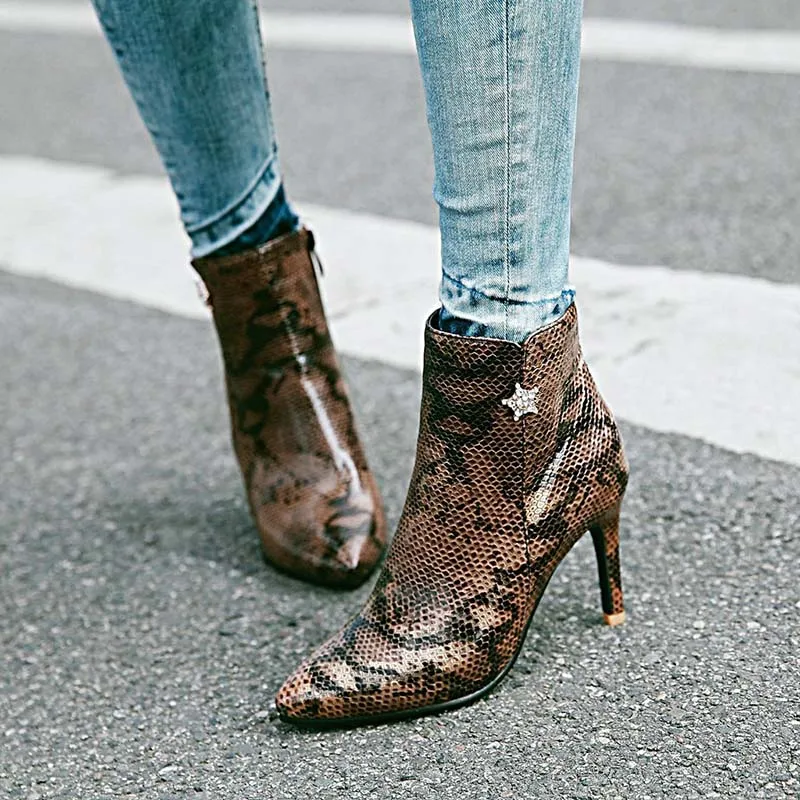 stiletto snakeskin boots