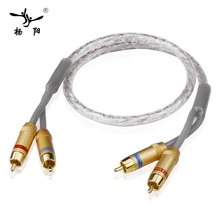 YYAUDIO Coaxial Audio Video 2 RCA Stereo Cable to 2 RCA Male to Male Gold Plated Hifi Subwoofer AV TV Aux Cables 1m 2m 3m 5m