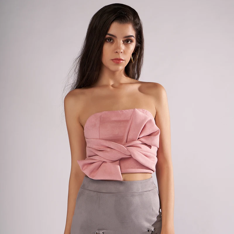 2018 Summer Female Sexy Sleeveless Off Shoulder Crop Tank Top Velvet