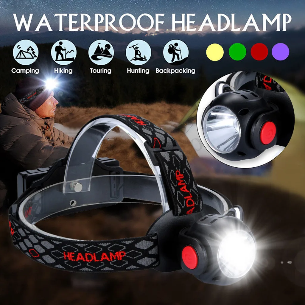 

Rechargeable COB+LED Headlamp Headlight Flashlight Head Light Lamp Durable Zoomable lamp Waterproof Head Torch