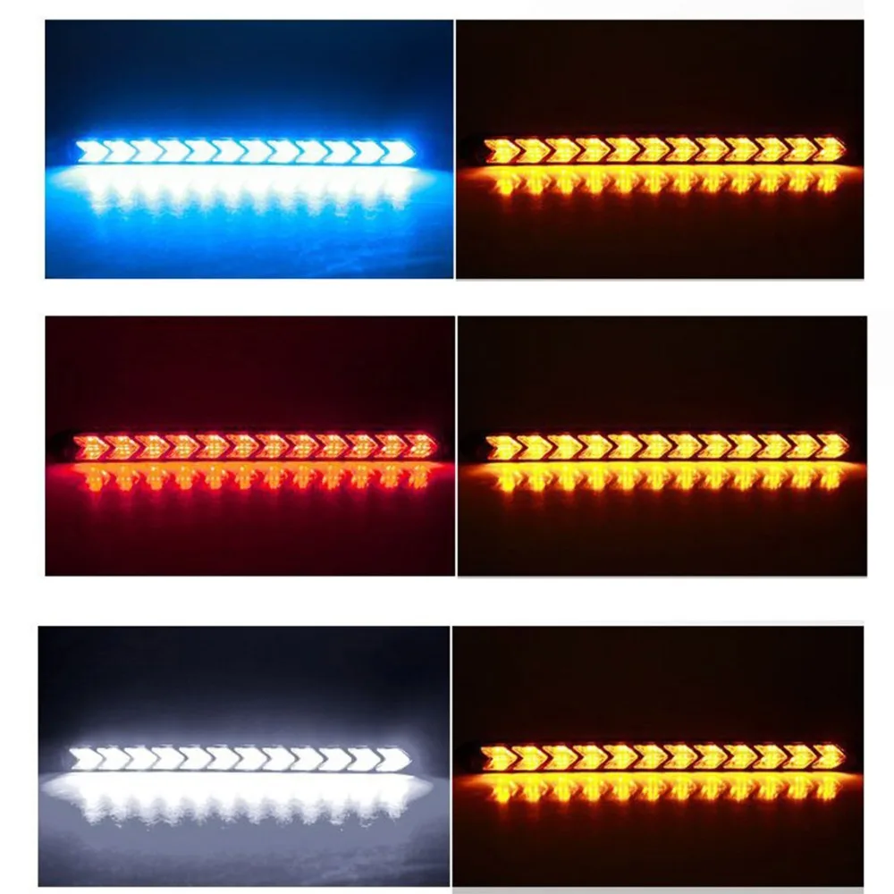

Car DRL led Turn Signal Waterproof fog lamps White/Amber LED Flowing Strip Light Arrow Daytime Running lamps Car Style