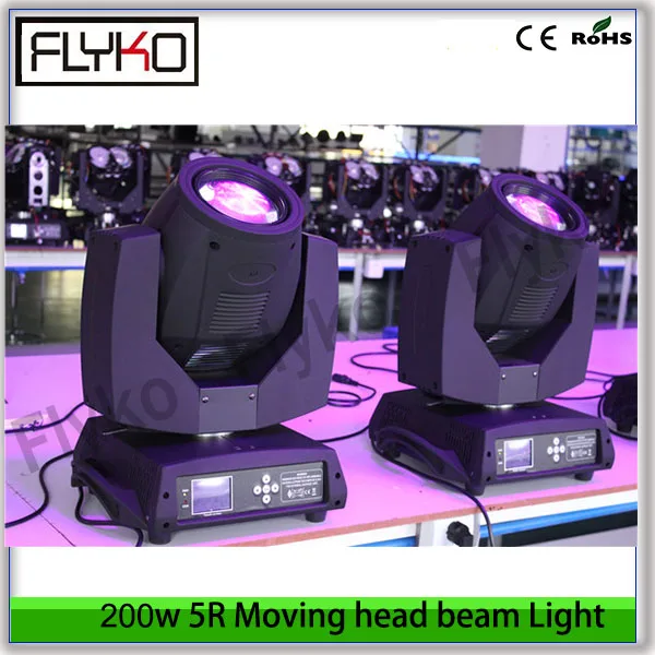 

Free shipping 2pcs 5R 200W Beam 200 moving head light + 1 case professional stage decoration