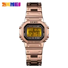 SKMEI Luxury Brand Bracelet Women Wristwatch Fashion Multi-function Lady Quartz Watch 3Bar Waterproof Luminous Chronograph