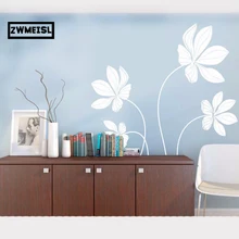 

ZWCyclamen Flower Set Decal Vinyl Wall Stickers Home Decor - Beautiful Lotus Wall Decals - Living Room Decorative Wall Art Mural
