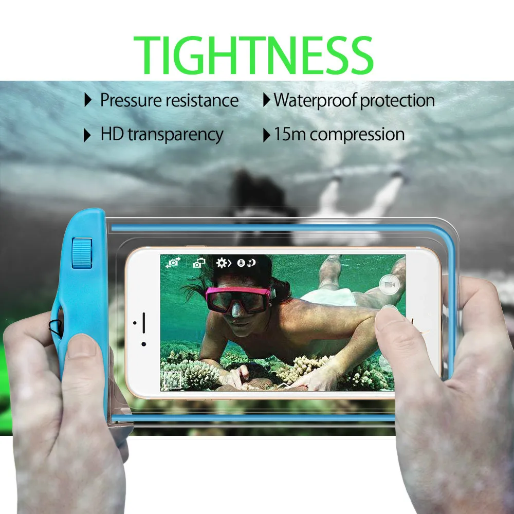 Universal Cover Waterproof Phone Case For Samsung Galaxy S8 Swim Waterproof Case For iPhone X XS MAX 8 5 5s Coque Pouch Bag Case