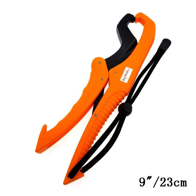 Захват для рыбной губы " 9" захват для ловли форели ABS рыболовные плоскогубцы с Плавучим контроллером рыболовные снасти из пластика 6 цветов - Цвет: Orange 23cm