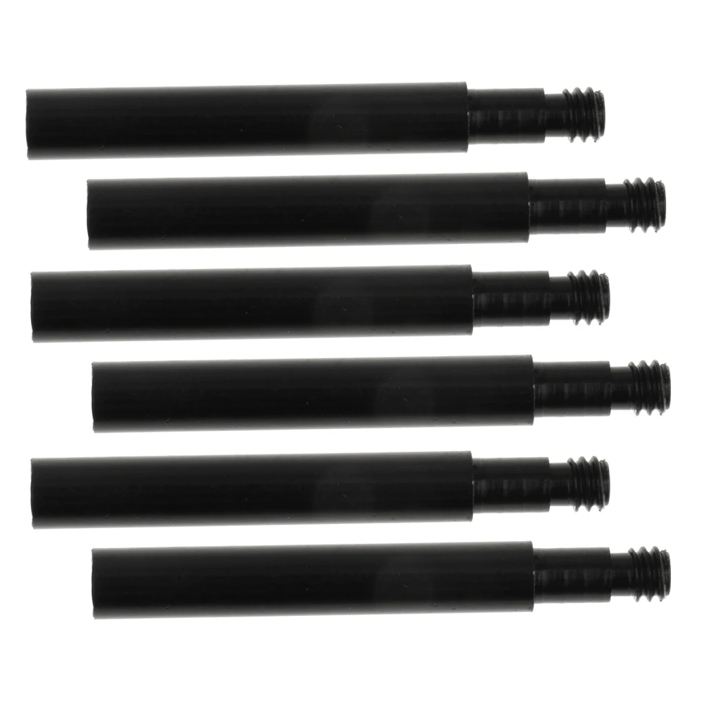 6pcs Aluminum Alloy Bike Tire Tyre Presta Valve Extensions Extender Cap 40mm Black Extensor de valvula Prolongateur de valve