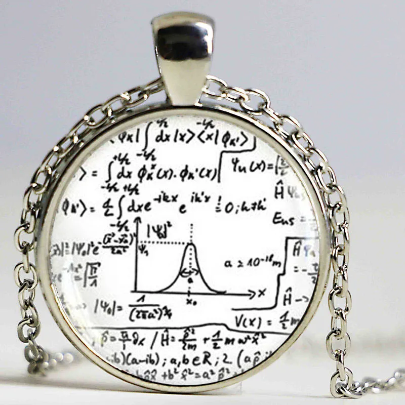 Math Equation Necklace Mathematical Formulas Jewelry Quantum Physics
