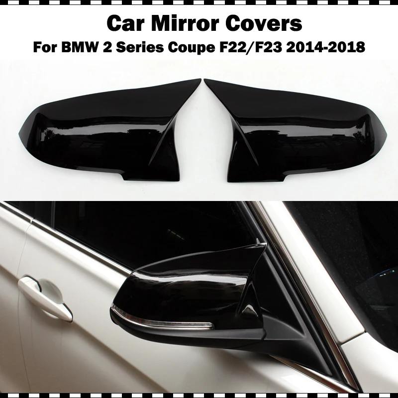

For BMW 2 series coupe 220i 228i M235i M240i F22 2014-2018 F23 convertible ABS gloss black mirror covers side wing cap 2 pcs