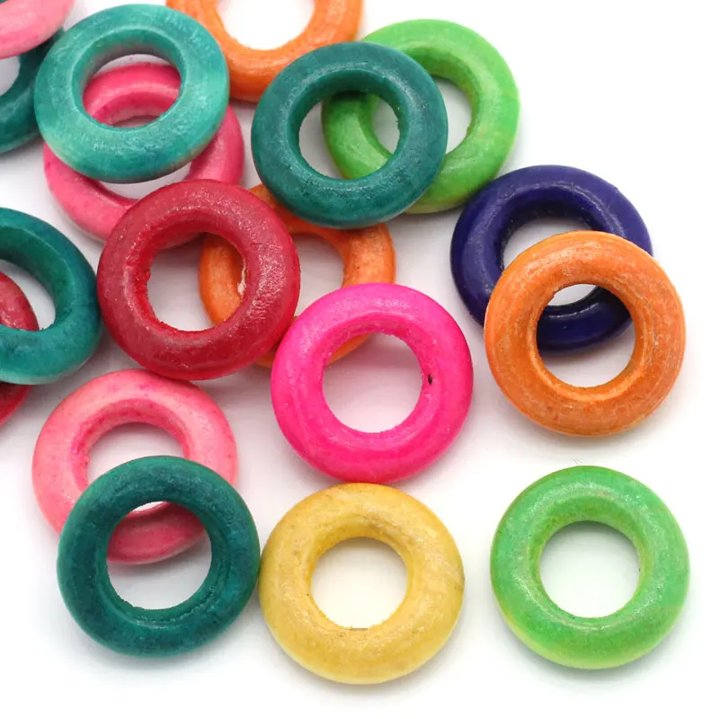 

DoreenBeads 2016 Hot New Jewelry Wood Spacer Beads Round Mixed for DIY Crafts About 15mm( 5/8") Dia, Hole: Approx 7.0mm, 20 PCs