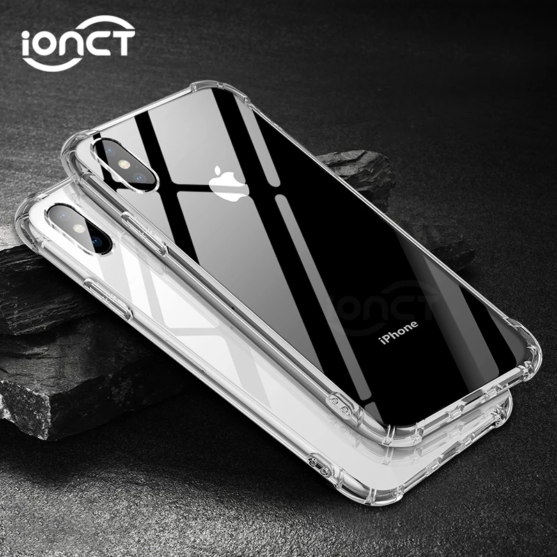 Противоударный чехол iONCT для телефона iPhone 6 6S 7 8 Plus прозрачный X XS Max XR поддержка