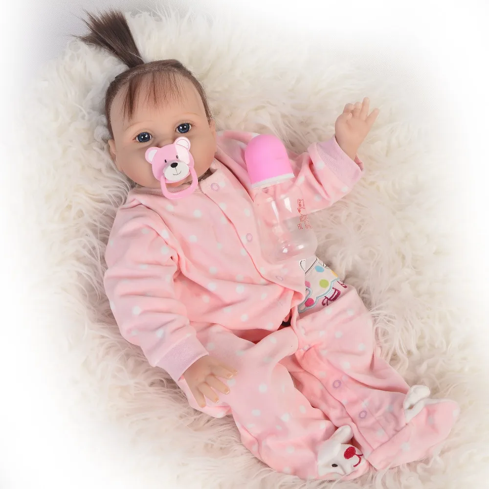 55 см Силиконовые Reborn куклы Baby живой реалистичный Boneca Bebe реалистичные настоящая