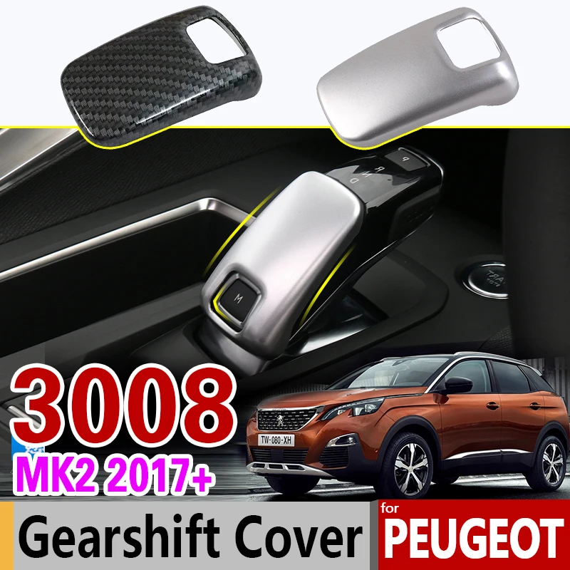 Luxurious Chrome Gearshift Cover for Peugeot 3008 II 2017 2018 2019 MK2 2nd Gen 3008GT GT