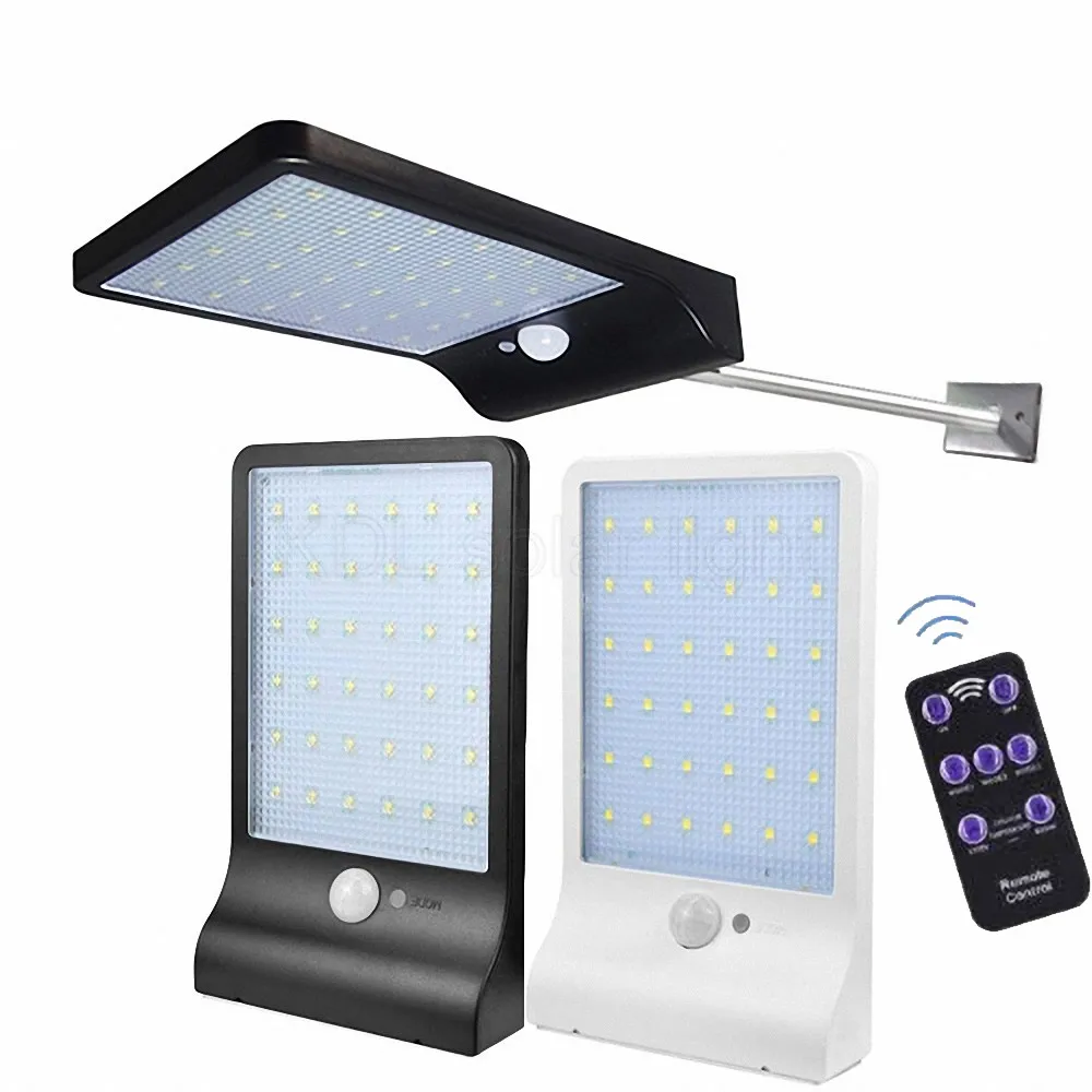

48 LED Solar Light Three Modes Black Waterproof Outdoor Garden Wall Fence Lamp With remote control street s Sol spot flood bul