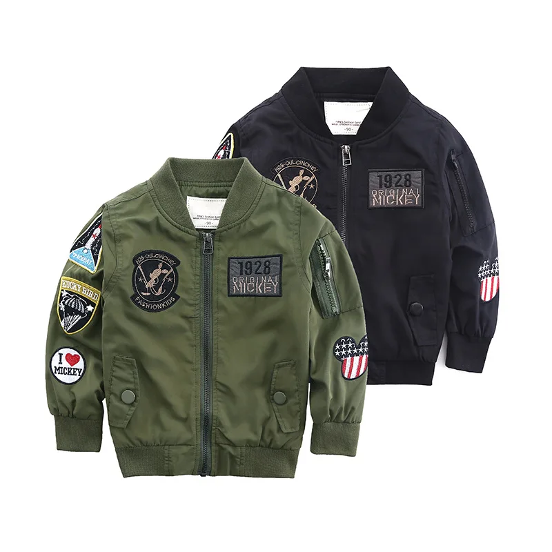 Online DIMUSI Frühling Jacken für Jungen Mantel Armee Grün Bomber Jacke jungen Windjacke Herbst Jacke Patchwork Kinder Kinder Jacke BC004