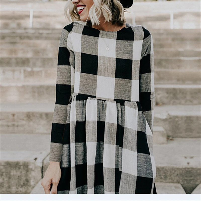 flannel maxi dress