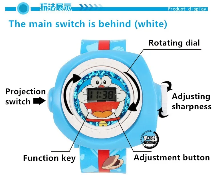 Новое поступление детская игрушка стол мальчик девочка часы мультфильм проекция электронная настольная игрушка