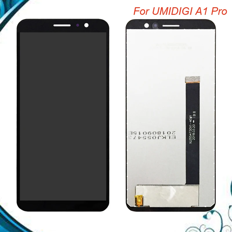 5 дюйма черный для UMI Umidigi A1 Pro ЖК-дисплей и фото запасные части кодирующий