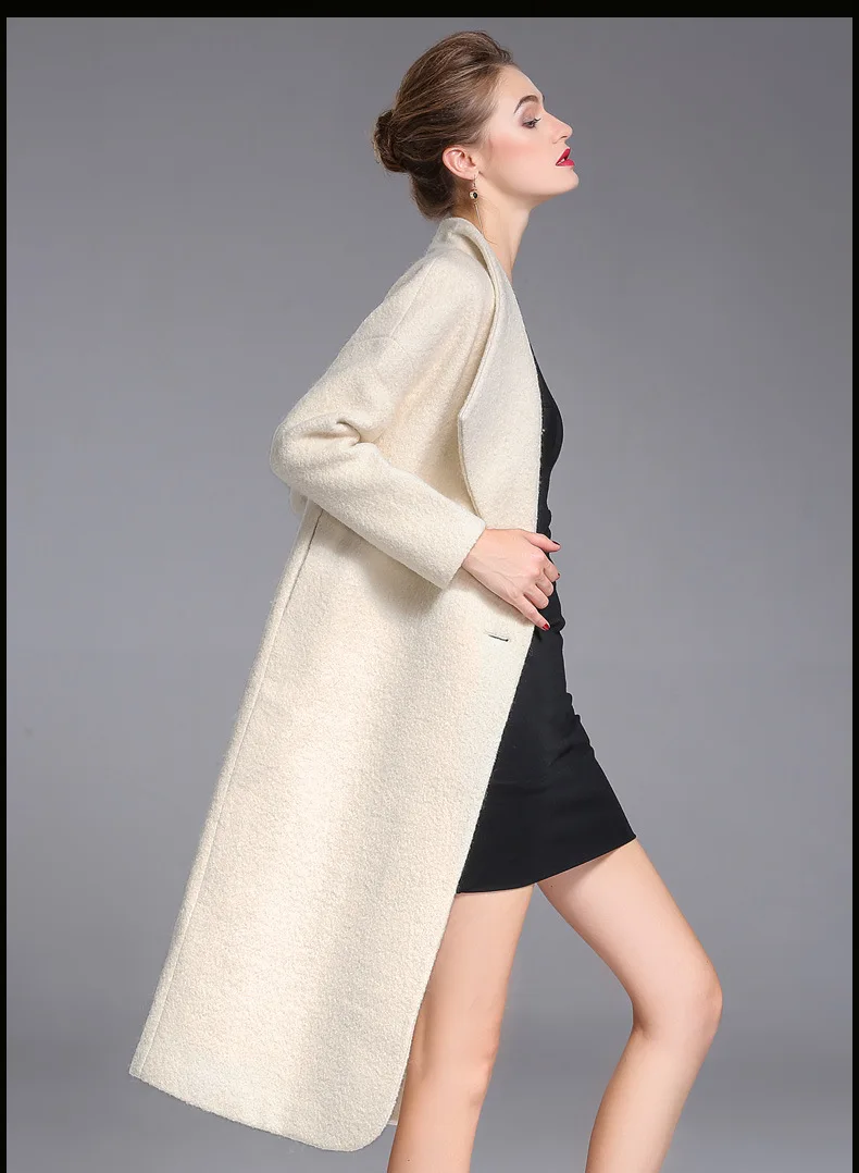 Осень и зима, Новое поступление, шерстяное Свободное пальто, женская модная ветровка, утолщенный Тренч из чистой шерсти для женщин 3007