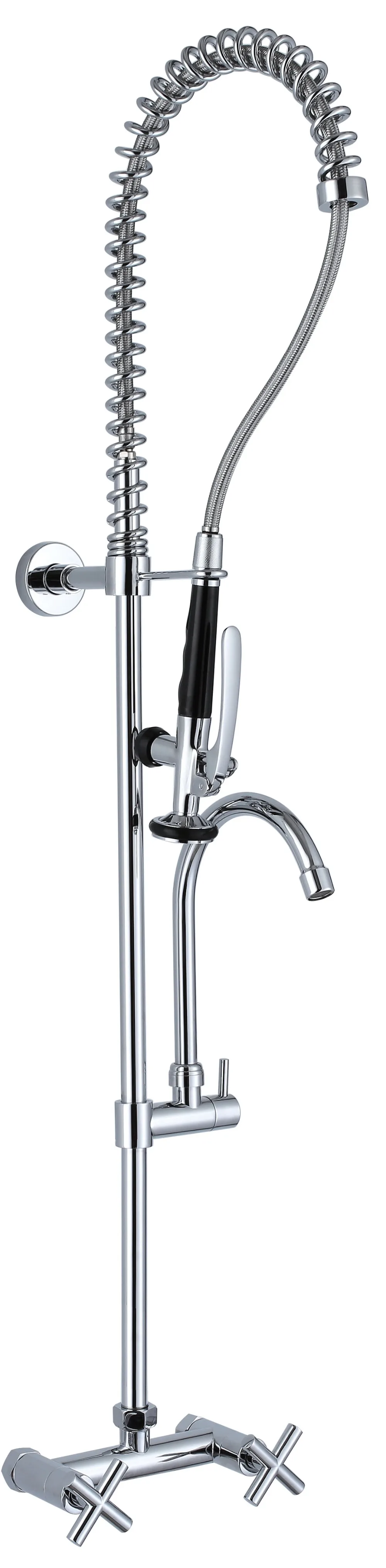 Commercial Kitchen Wall Mount Pre-Rinse Faucet 