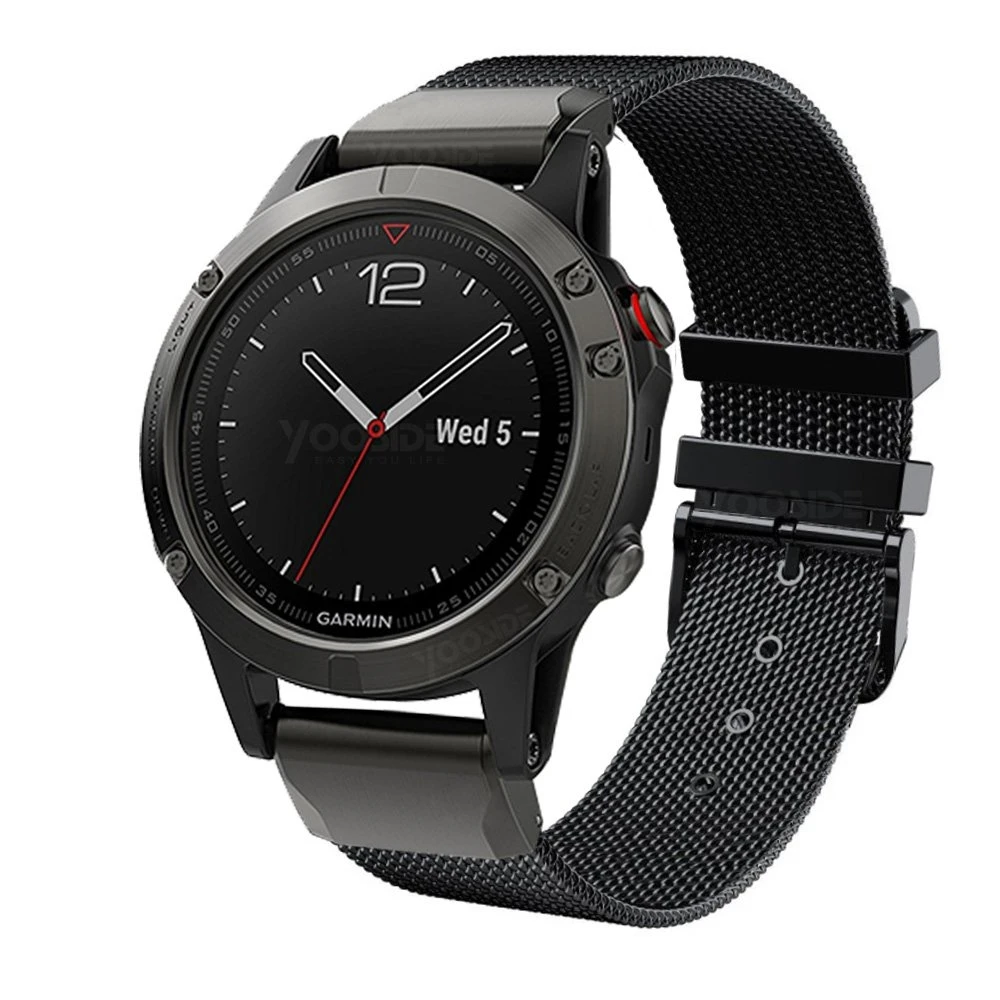 Pulseira de Relógio de Aço Inoxidável para Garmin Fenix Pulseira Quickfit Milanesel 5 - Plus Instinto Precursor 935 6 22mm 4 Cheap Acessórios inteligentes