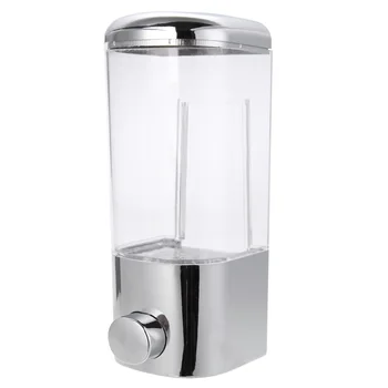 

500mL Chrome Soap Dispenser Wall Mounted Soap Dispenser Box For Washroom Bathroom Shower Lotion Shampoo Liquid