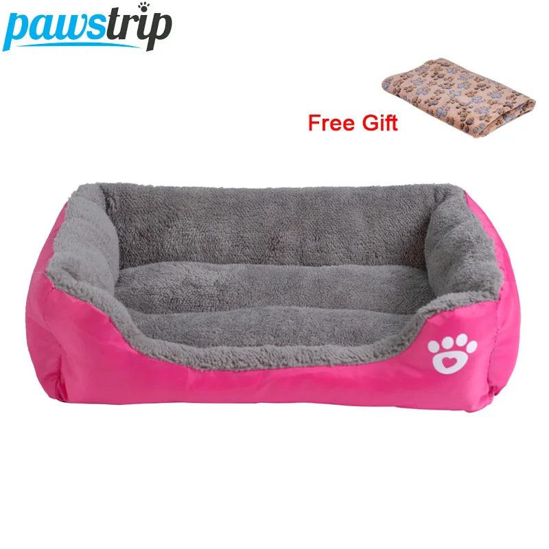 

pawstrip Candy Color Pet Dog Bed Soft Puppy Cushion Winter Warm Cat Bed Pet Sofa Bed For Dogs Chihuahua Labrador Bed Dog Blanket