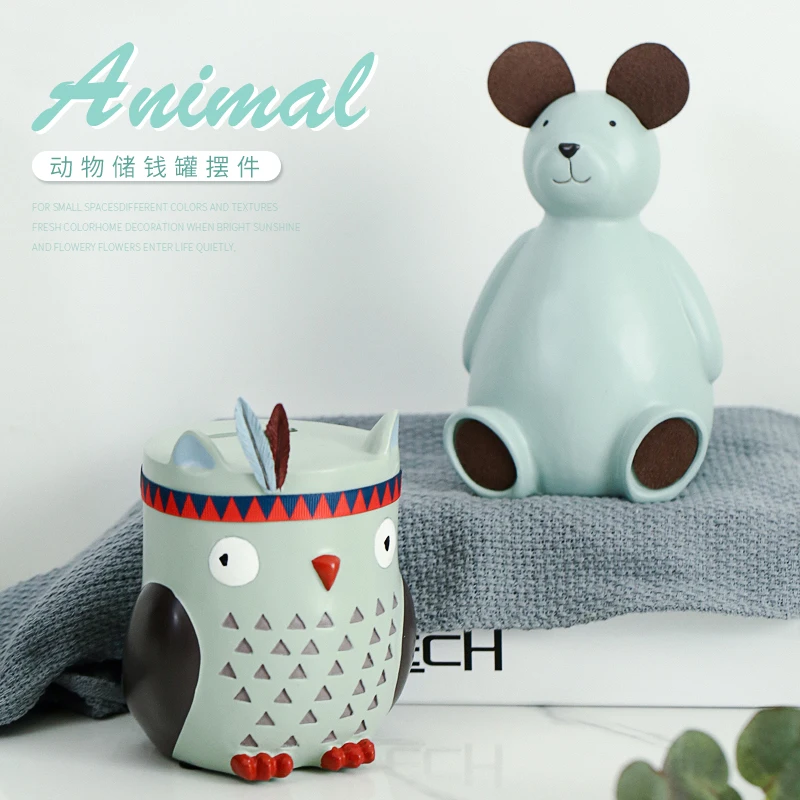 buy Creative Cat Savings Cans Simple Decor Living Room TV Cabinet kids Room Bookcase Home Decor
